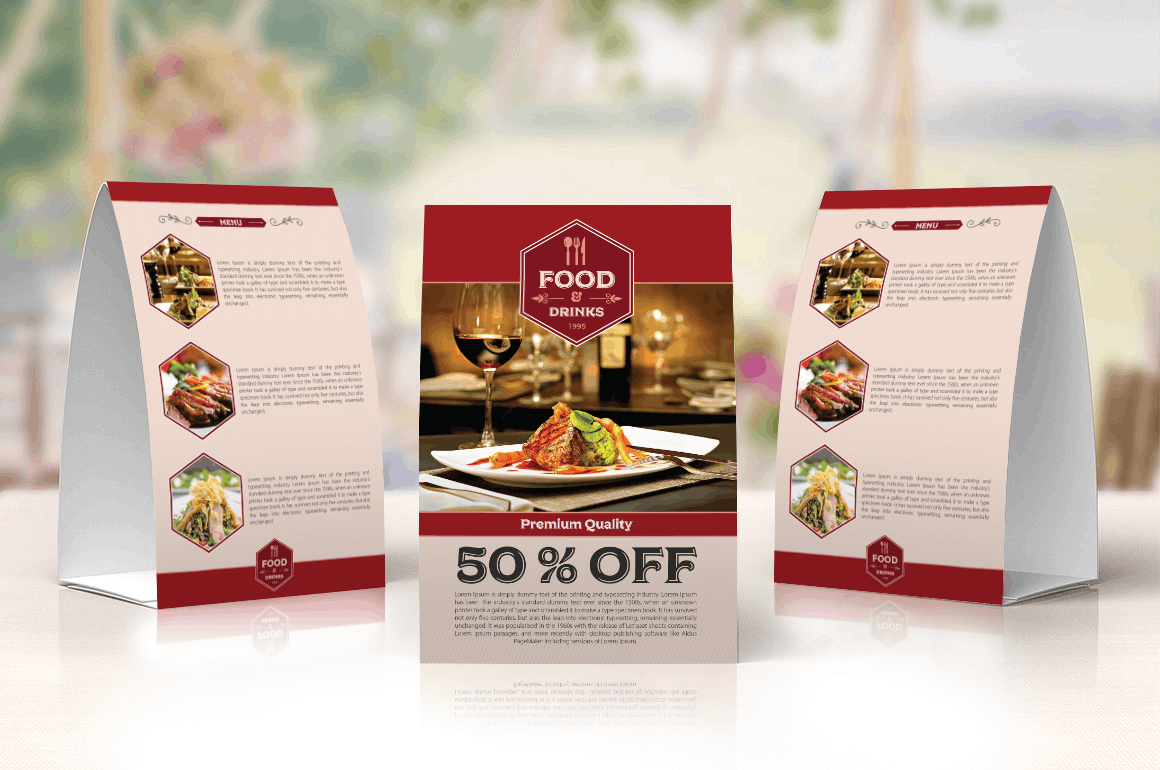 Table Tent Menu