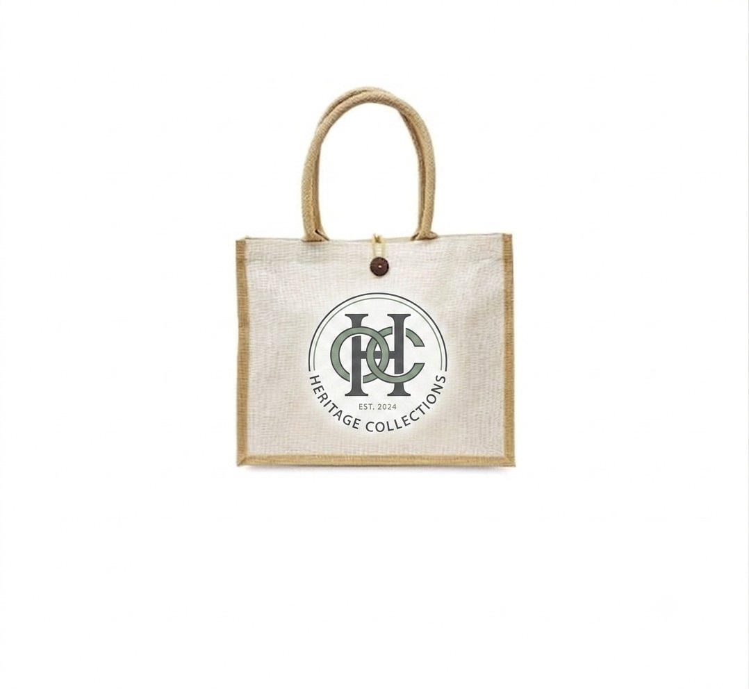 Jute Bags With White Sides