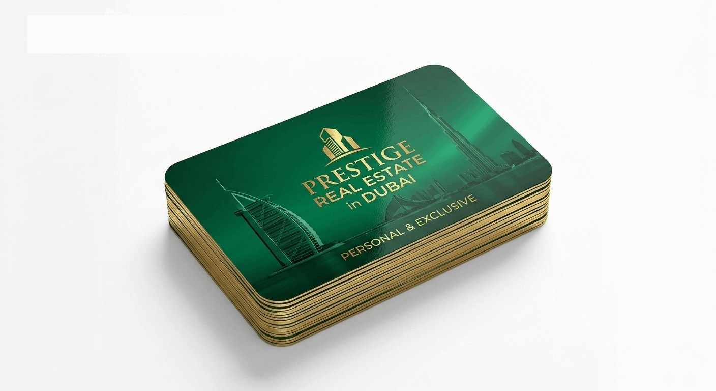 Rounded Corner Gold Foil PET Glossy Lamination 760mic