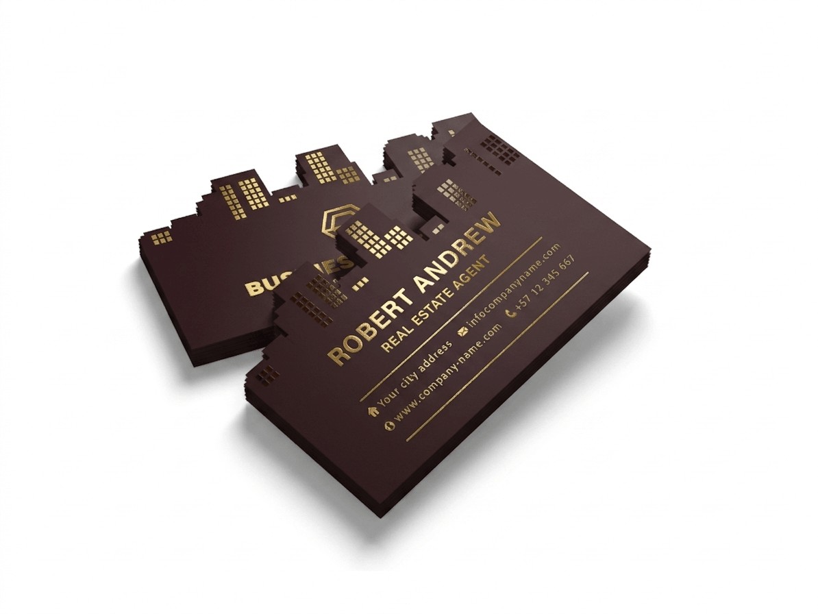 Custom Die Cut Gold Foil Spot UV Matt Lamination 400gsm