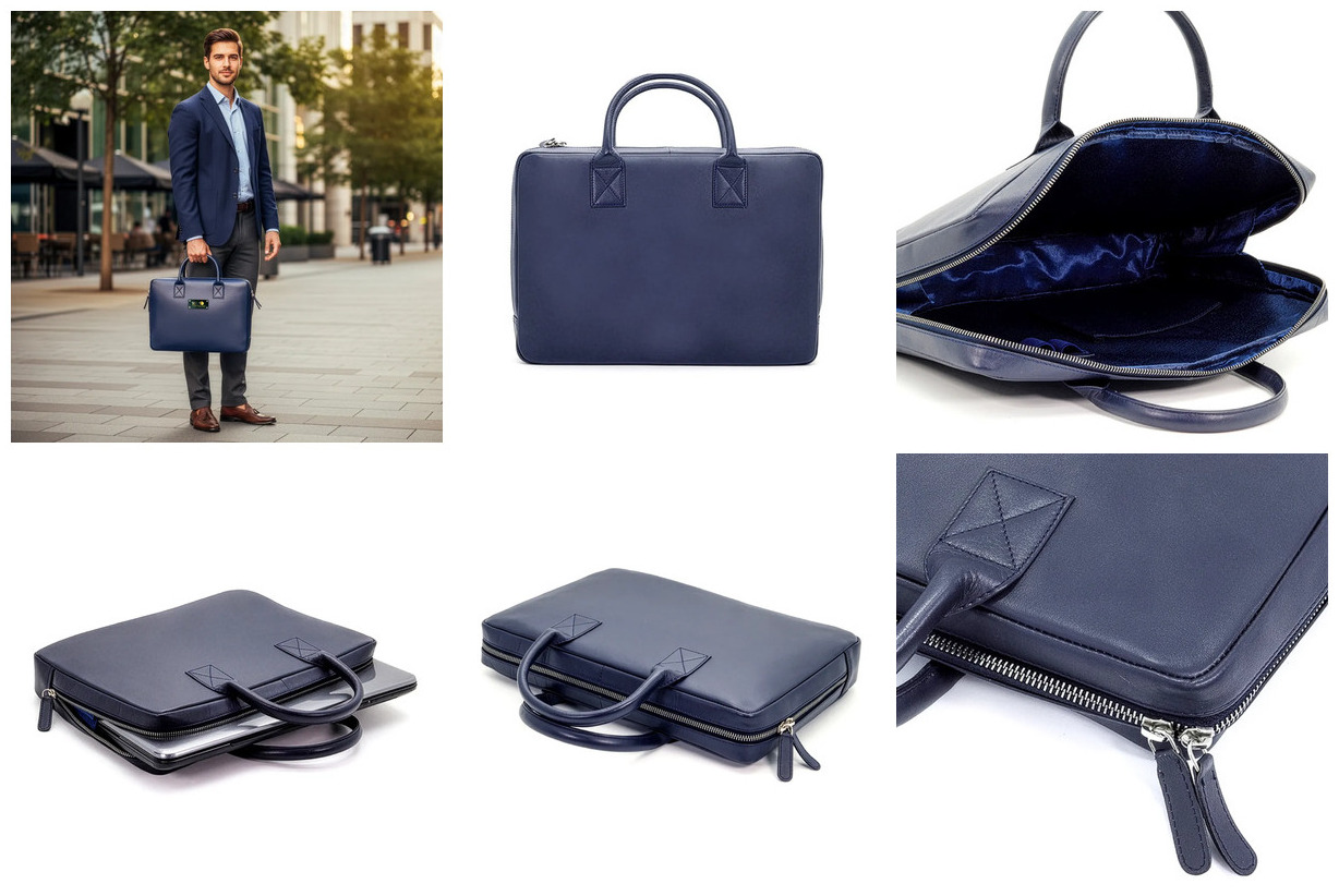 CHASE PLUS Laptop Bags in Premium Leather Regalia Blue – Bristol