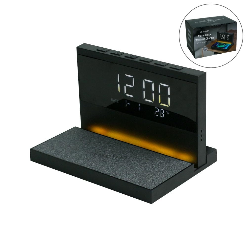 Dorniel Alarm Clock, 15W Wireless Charger & Night Light